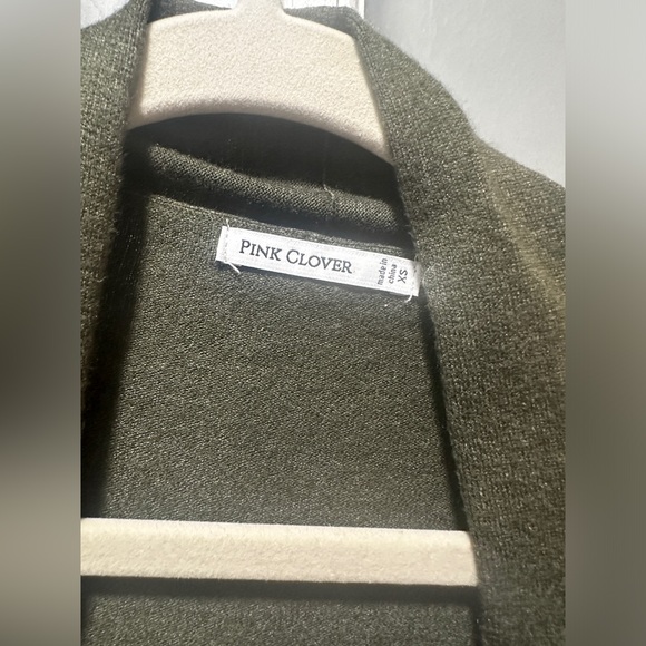 NWT Pink Clover Green Cardigan - Picture 3 of 5